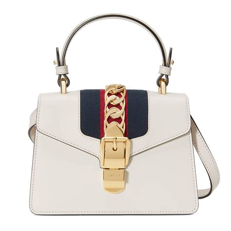 gucci sylvie super mini white|Gucci sylvie mini shoulder bag.